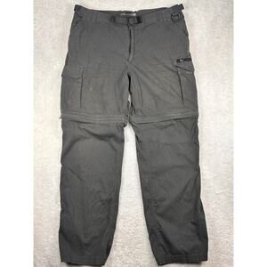 B.C. Clothing Utility Pants Mens XXLx34 Grey Convertible Tactical Zipper Shorts
